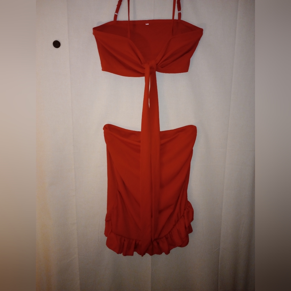 Red Two Piece Dress